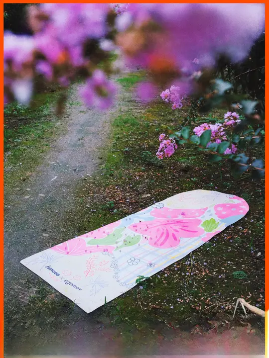 Egomovヨガマット【PU印刷・防滑・天然ゴム・拡張サイズ・半楕円形】