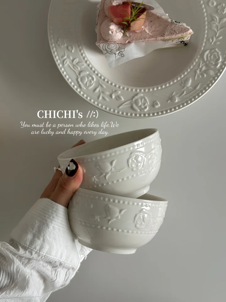 フランス風 エンボス加工の陶器食器【シンプルデザイン・家庭用・高級感のある器】（セットアップ対応）