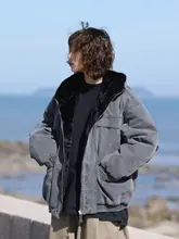 羊毛混合の厚手パーカー【アメリカンスタイル・ユニセックス・カジュアル】