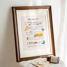 ヴィンテージ風フランス製壁掛けフォトフレーム【空フレーム・子供の絵画用】