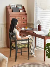 北欧スタイルの無垢材アームチェア【カフェ用・ヴィンテージデザイン・小型リビング対応】