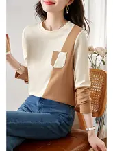 春のカジュアルコーデに最適！配色デザインの女性用Tシャツ【シンプル・スタイリッシュ】