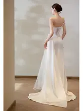 レースビスチェ軽婚礼ドレス【高級感あるサテン・フラワーデザイン・ゲスト用】