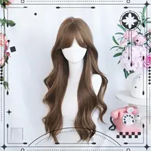 ロリータ風の長い巻き髪ウィッグ【二次元コスプレ・全頭タイプ】