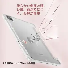 ADDTHIS iPad mini用透明カバー【ペンホルダー付き・氷河グラデーションデザイン・薄型・衝撃吸収】