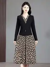 おしゃれで華やかなデザインの長袖ワンピース【花柄・ミドルエイジ向け・体型カバー】（セットアップ対応）