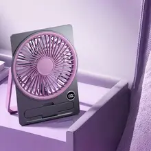 静音設計のUSB充電ミニデスクファン【コンパクト・強力風力・ポータブル】