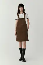 春用コットンツイルサロペットスカート【女性用・軽やかなデザイン】