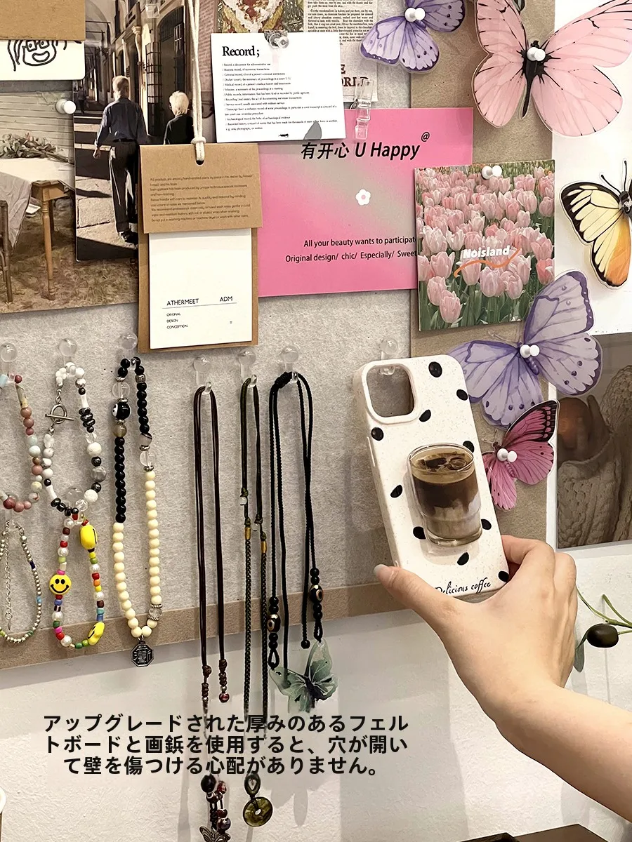 立体蝴蝶デザイン フェルト壁面装飾パネル：カラーパネルとしての実用性とデザイン性