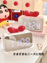 シンプルなミラー仕上げの音声アラームクロック【デスクトップ用・充電式・大音量】