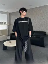デザイン性抜群のプレス加工Tシャツ【ファッション字母プリント・シンプルなフィット感】
