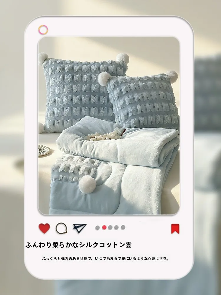 抱き枕とブランケットの二合一：くつろぎ クッションとしての実用性と空間適応性
