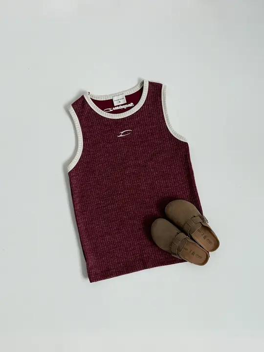 メンズ・レディース用アメリカンカラー刺繍ノースリーブTシャツ【カジュアル・運動用】