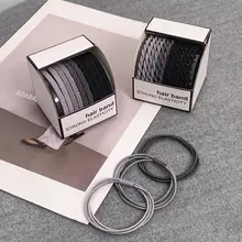 シンプルで洗練されたヘアリング【高いポニーテール用・ゴムバンド・レザーケース付き】