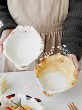 猫のボウル ご飯ボウル サラダボウル 麺ボウル スープボウル 陶器 彩色 かわいい スタイル