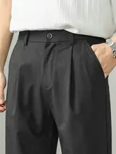 ビジネスカジュアル メンズストレートパンツ【シンプルデザイン・高級感】