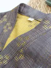 高品質 メンズ コットン製 二重織りの薄型バスローブ【和風・薄手・キャラクター付き】