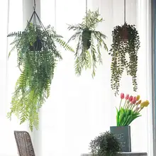 吊り下げ用のシダ植物 多肉植物 店舗のウィンドウ 壁面装飾 フェイクグリーン 創造的