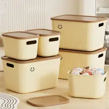 収納ケース 収納ボックス 厚手 大容量 蓋付き 密閉 防塵 プラスチック 家庭用 卓上 衣類 小物 整理