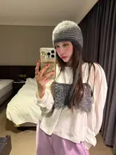 デザイン感のある無地のゆったりとしたインナーTシャツ【短丈・リボン付き・重ね着対応】