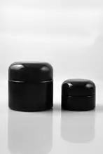 黒色ガラス製クリーム容器【防光・アイクリーム・フェイスクリーム用】