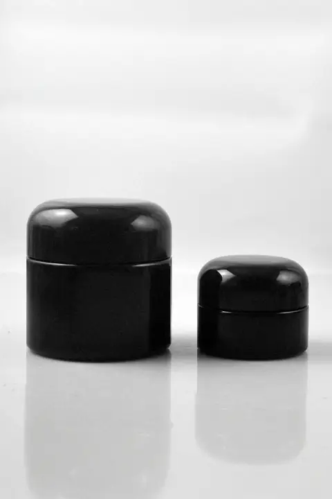 黒色ガラス製クリーム容器【防光・アイクリーム・フェイスクリーム用】