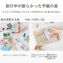 旅行用 薬品収納ボックス【医薬品ポーチ・持ち運び便利・救急薬品用】