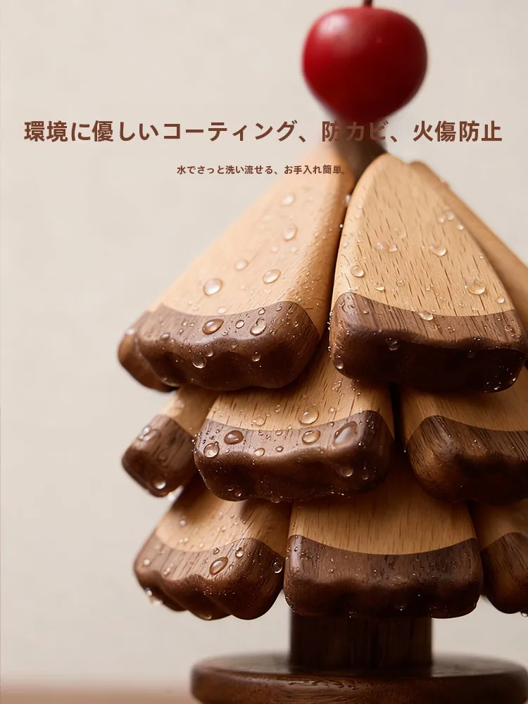 天然木製クリスマスツリー型コーヒーコースターの実際の使い勝手と特徴