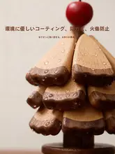 天然木製 コーヒーコースター クリスマスツリー型【誕生日プレゼント・インテリア装飾用】