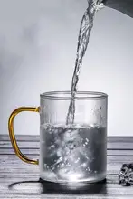 耐熱高硼硅酸ガラス製 大容量マグカップ【ハンドル付き・ビール用・ティーセット・家庭用】