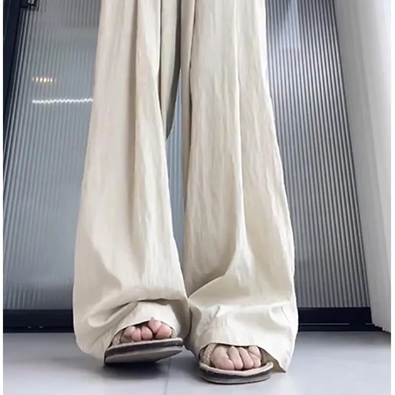 高身長向けロングアイスシルクワイドパンツ：通勤風のドレープ感とUVカット機能が実用的な夏コーデを実現