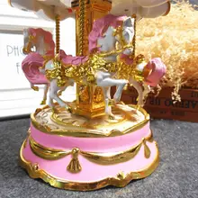 照明付き回転木馬ミュージックボックス【ギフト・誕生日プレゼント・子供用】