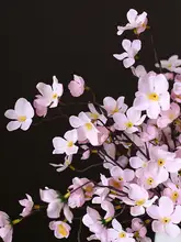 フェイク桃の花枝【中式インテリア・リビング装飾用・シルクフラワー・ロウバイの花束・テーブル装飾用】
