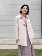 日本製ポリエステル製 ベ  ルト付きロングコート【通勤向け・フレンチカラー】