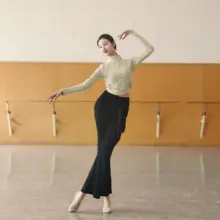 ダンスパンツ【クラシックスタイル・フレアデザイン・春秋用・体型トレーニング対応 】（セットアップ対応）