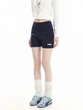 レトロデザイン ニットショートパンツ【シンプル・カジュアル・大人女性用】（セットアップ対応）