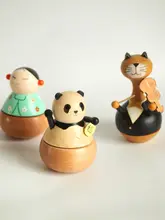 不倒翁デザインの猫の音楽ボックス【ユニークなインテリア装飾用】