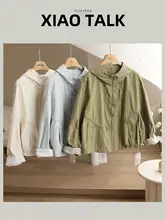 独特なカッティングのゆったりとしたカジュアルフード付きトレンチコート【春用】