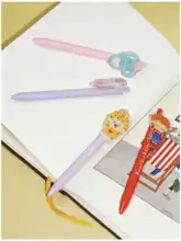 可愛らしいデザインの携帯用ボールペン【押し出し式・黒インクリフィル対応】