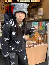 可愛い猫耳毛糸帽子【ファッションアクセント・優れた柔らかさ】