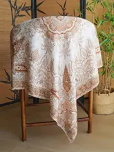 檀木花影 純絹大判スカーフ【中国風・贈り物用ギフトボックス付き】
