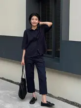 カジュアルなカーキ色のルーズストレートパンツ【レディース・ワイドレッグ・秋用】（セットアップ対応）