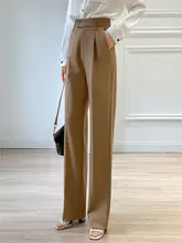 快適な通勤に最適！高ウエストストレートワイドパンツ【カジュアル・ゆったりシルエット・女性用】（セットアップ対応）