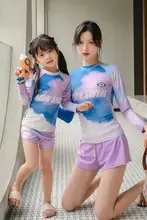 親子用 水着【ロングスリーブ・ガールズ・UVカット・ビーチ・温泉対応】