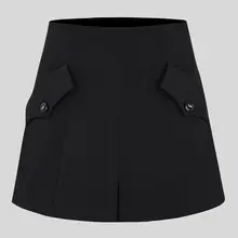 シンプルデザインの高腰Aラインショートパンツ【クラシックスタイル・したフィット感】（セットアップ対応）