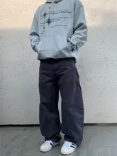 アメリカンヴィンテージ風 ワイドレッグパンツ【ストリートスタイル・スケボー用・男女兼用】（セットアップ対応）