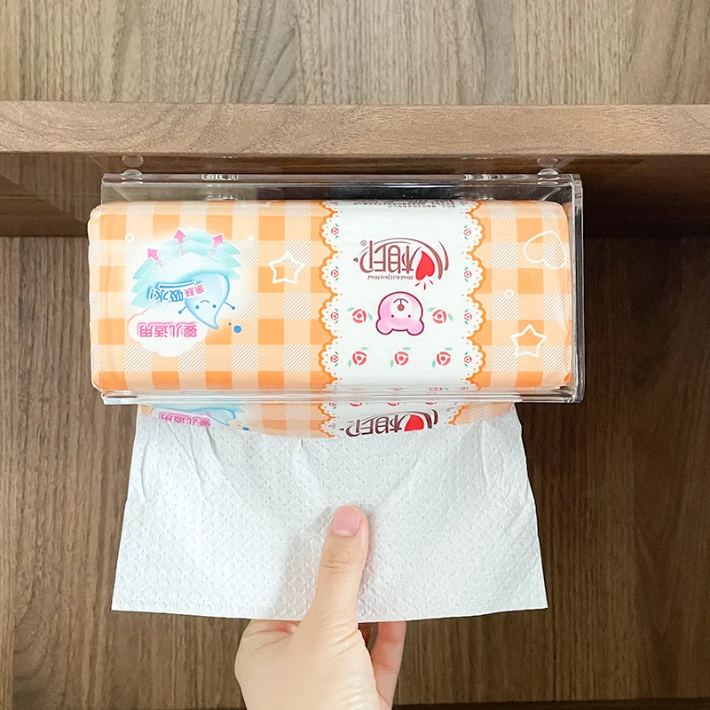 赤ちゃん用壁掛けティッシュボックス：穴あけ不要でシンプルに家庭に設置可能