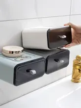 収納ボックス 壁掛け式 穴あけ不要 デスクトップ収納 ジュエリー収納 バスルーム用