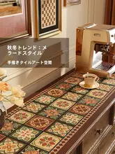 防水防熱でお手入れ簡単！高級レトロ風レザー テーブルマット【おしゃれなダイニング・リビング用】