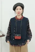 秋季向けのウールニットベスト【ゆったりしたデザイン・女性用】